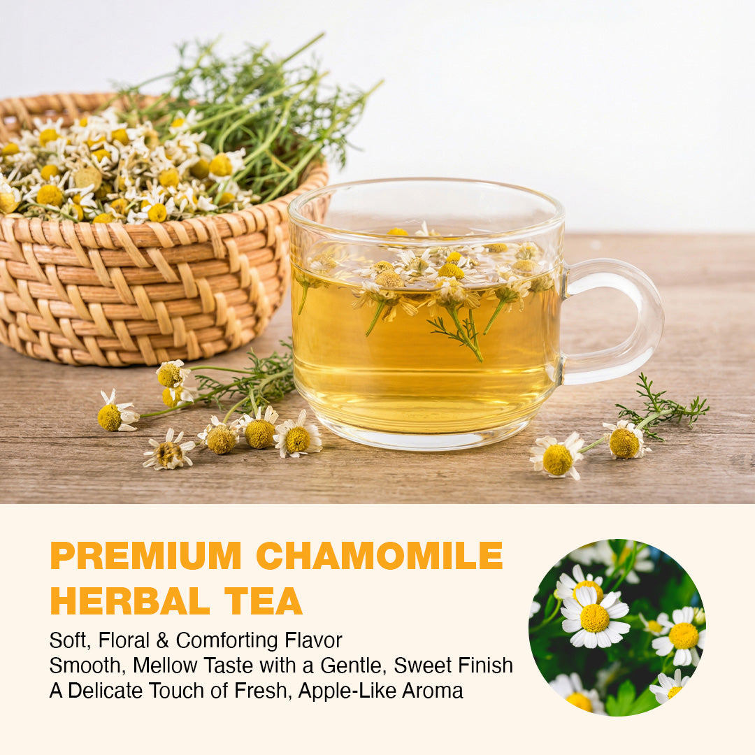 Chamomile Tea Loose – 50gm Naturally Caffeine Free SLEEP & RELAXATION Herbal Tea