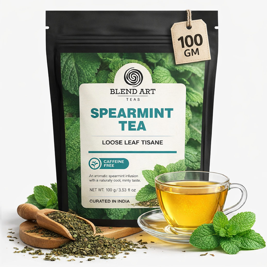 Spearmint Tea - 100 gm Loose Leaves | Pcos Relief | Balances Hormones