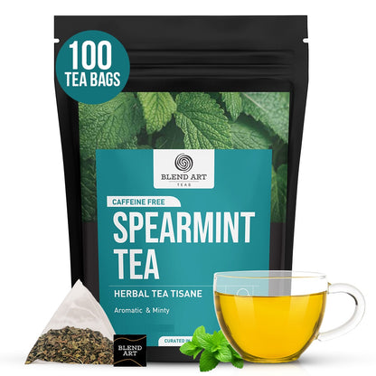 Spearmint Tea Bags 100 Count Herbal Tea Bags PCOS RELIEF Balances Hormones