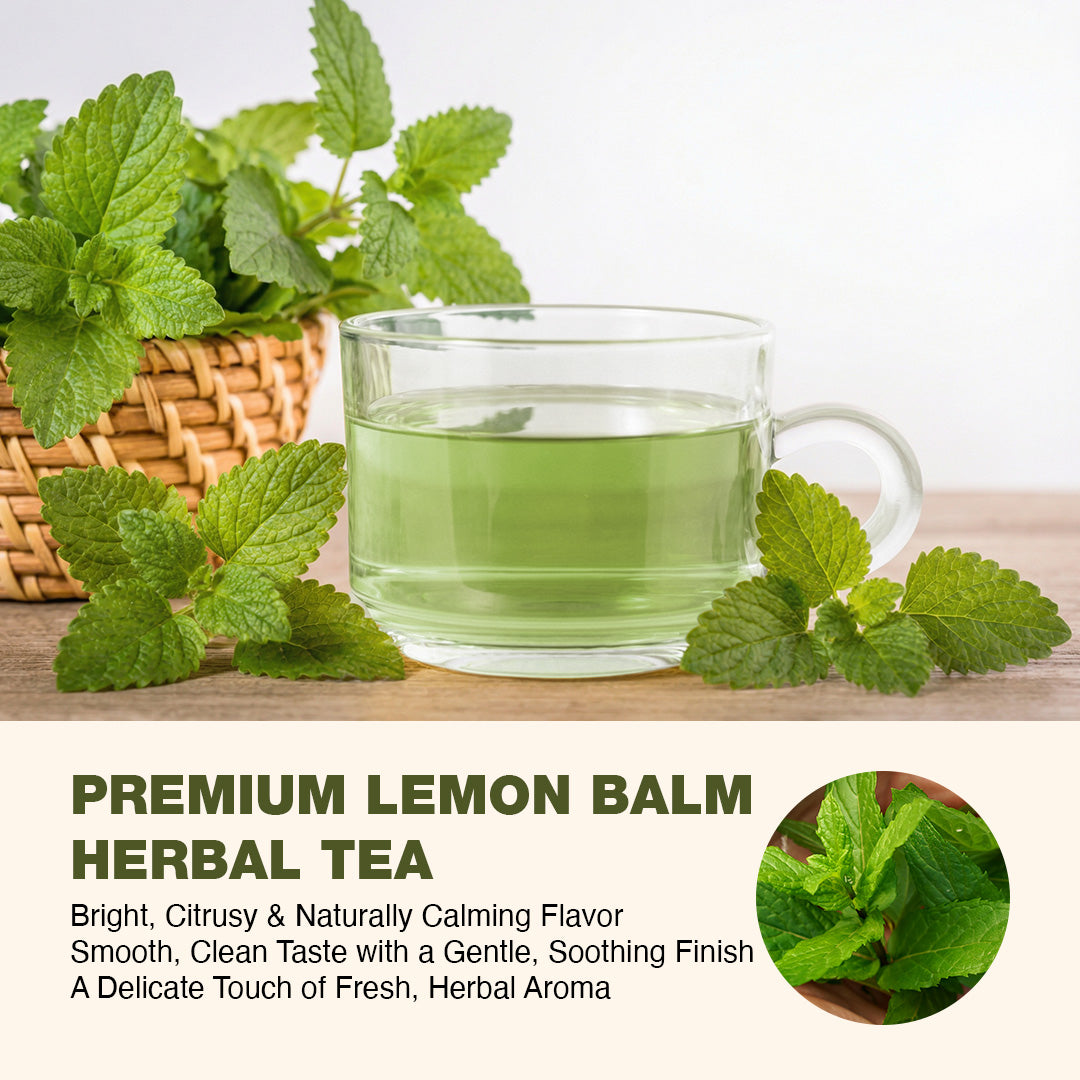 Lemon Balm Herbal Tea 30 Tea Bags - Relive Stress | Reduces Bloating | Refreshing Flavour