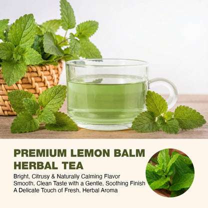 Lemon Balm Herbal Tea 30 Tea Bags - Relive Stress | Reduces Bloating | Refreshing Flavour