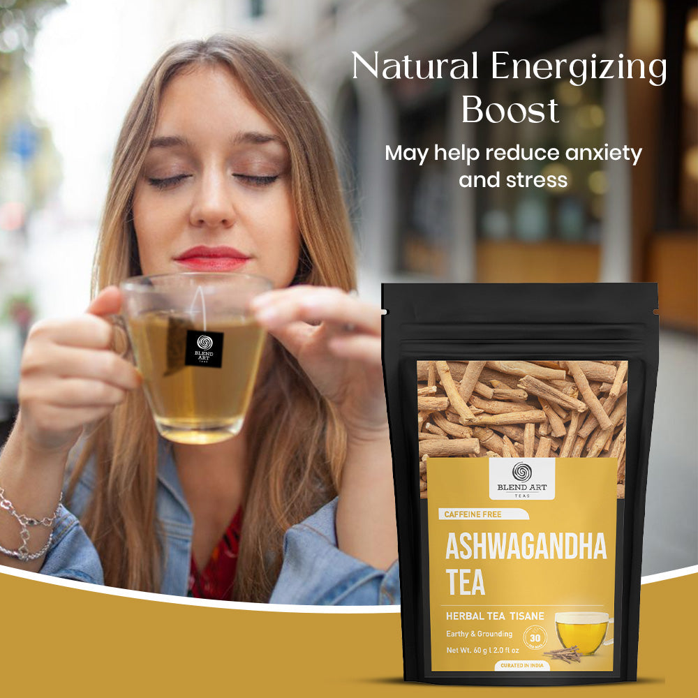 Ashwagandha Root 30 Tea Bags Helps in Relive Stress | Promote Cleansing &amp; Wellness