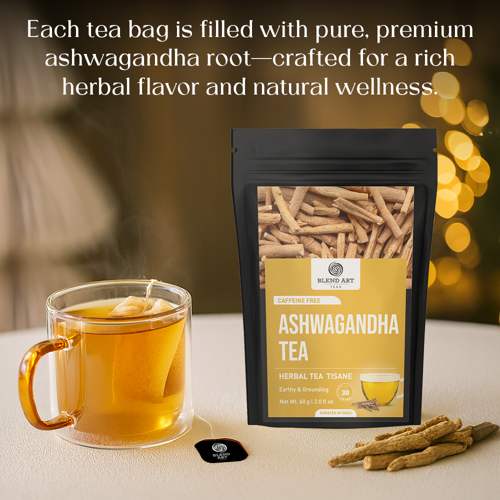 Ashwagandha Root 30 Tea Bags Helps in Relive Stress | Promote Cleansing &amp; Wellness