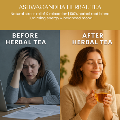 Ashwagandha Root 30 Tea Bags Helps in Relive Stress | Promote Cleansing &amp; Wellness