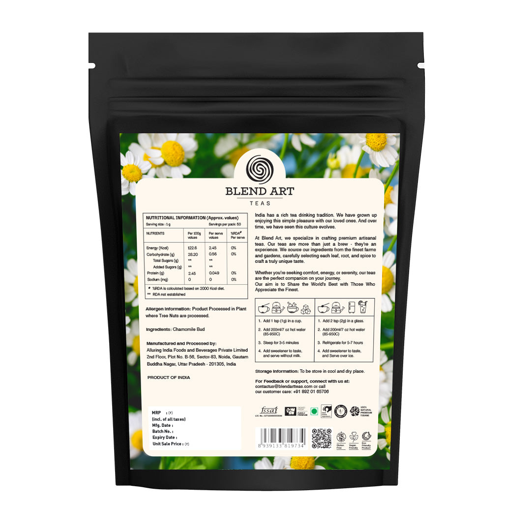 Chamomile Tea Loose – 50gm Naturally Caffeine Free SLEEP &amp; RELAXATION Herbal Tea