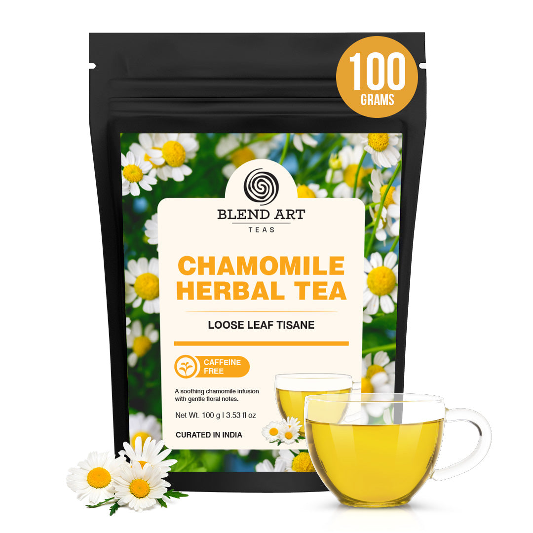 Chamomile Tea Loose – 100gm SLEEP &amp; RELAXATION Herbal Tea | Floral &amp; Calming Taste
