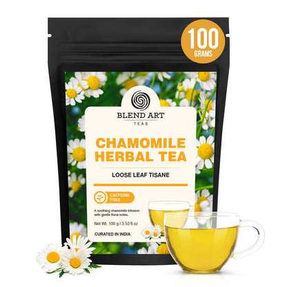 Chamomile Tea Loose – 100gm SLEEP &amp; RELAXATION Herbal Tea | Floral &amp; Calming Taste