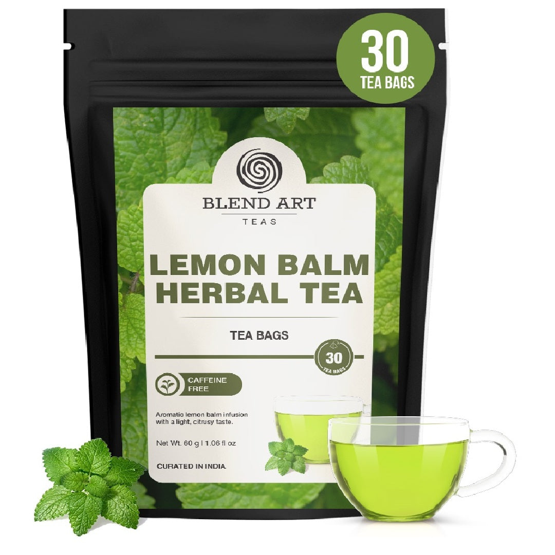 Lemon Balm Herbal Tea 30 Tea Bags - Relive Stress | Reduces Bloating | Refreshing Flavour