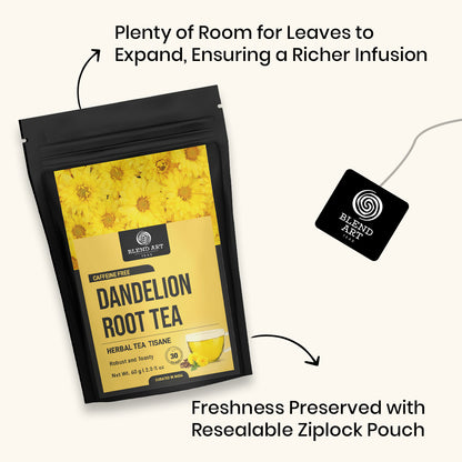 Blendart Dandelion Leaf &amp; Root Tea bags, 30 Teabags - for Liver &amp; Kidney Detox Health