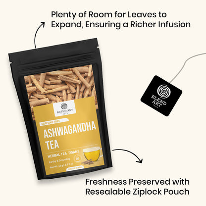 Ashwagandha Root 30 Tea Bags Helps in Relive Stress | Promote Cleansing &amp; Wellness